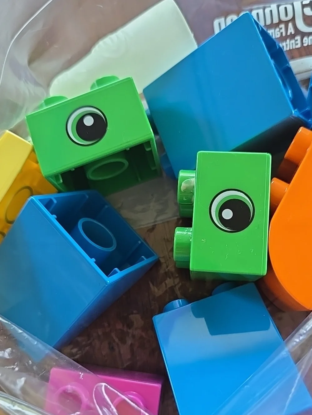 Building Blocks Kids Set Blue Green, Yellow, Pink, Orange Lego Duplo Mix